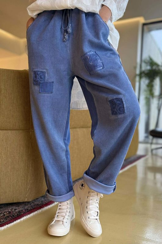 Anine Soft Touch Patch Jogger Washed Denim /7=